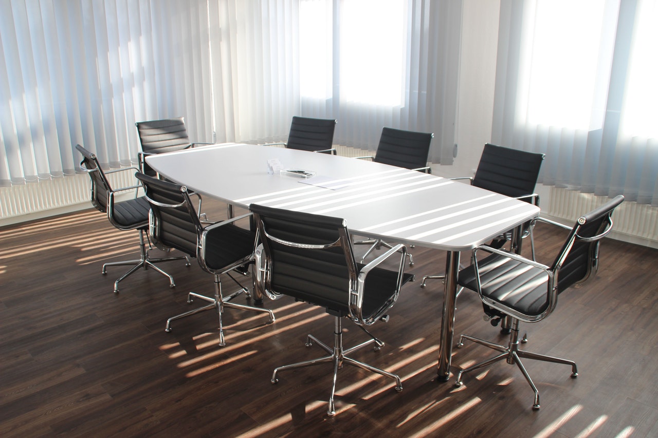 Empty conference room at insurance agency