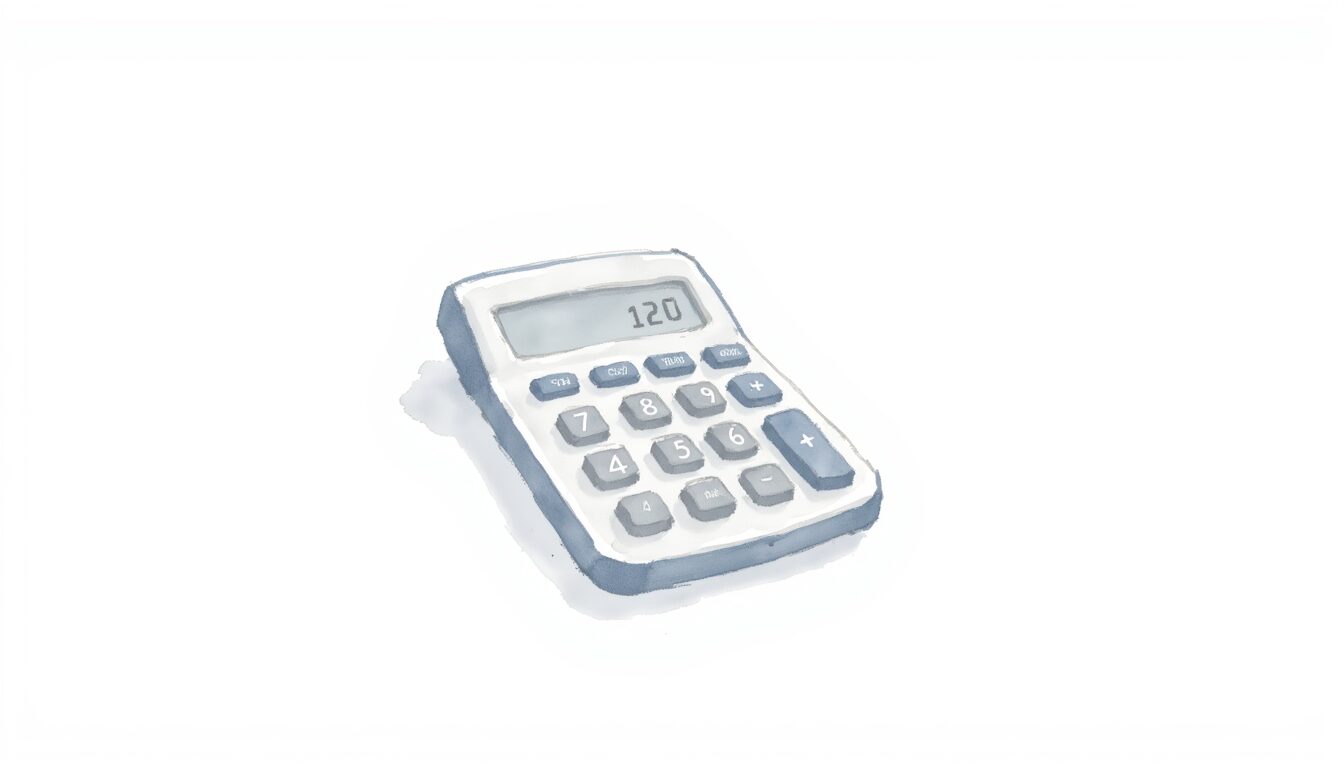Replacement cost estimator shown by a close-up of a calculator.