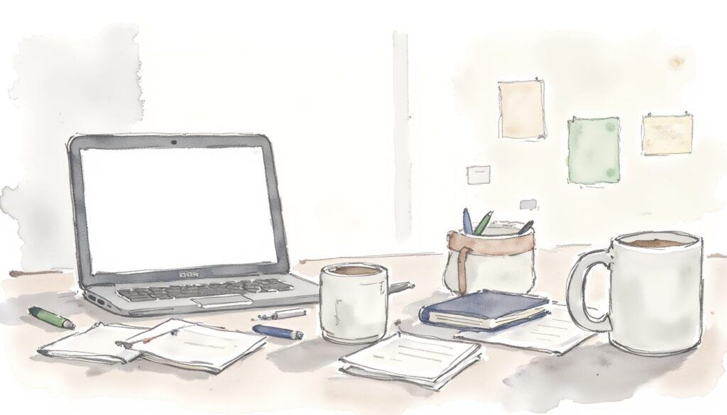 Agent productivity reduced by a cluttered office desk.