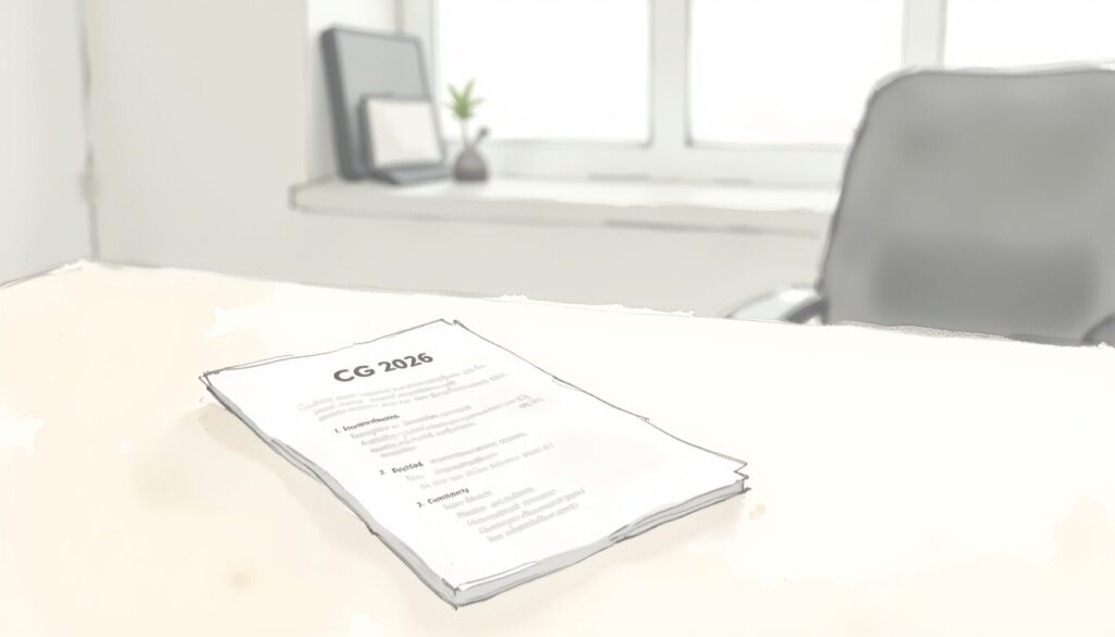 CG 2026 shown by an insurance policy labeled CG 2026 on a table in an office.
