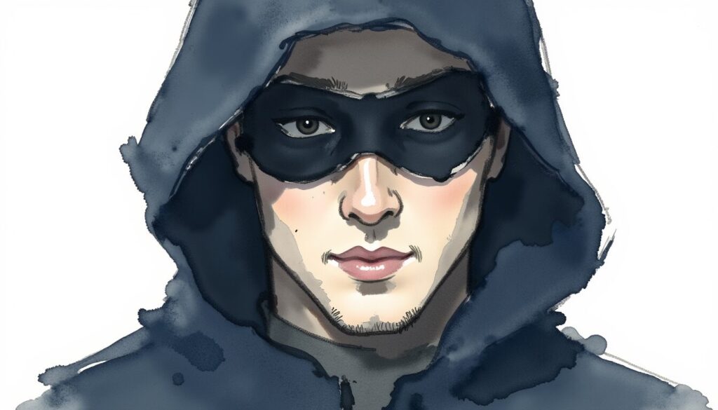 Employee dishonesty insurance shown by a close-up of a thief.