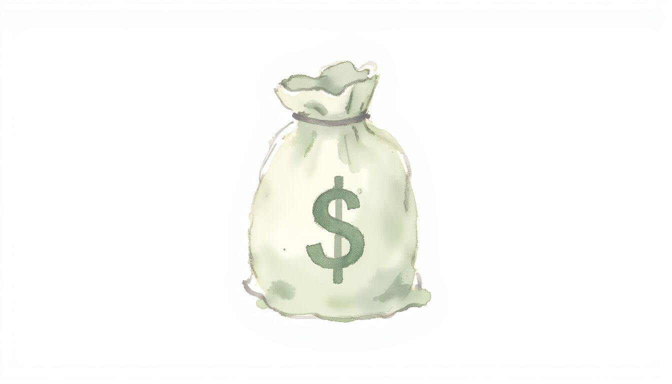 Insurance and risk management shown as bag of money.
