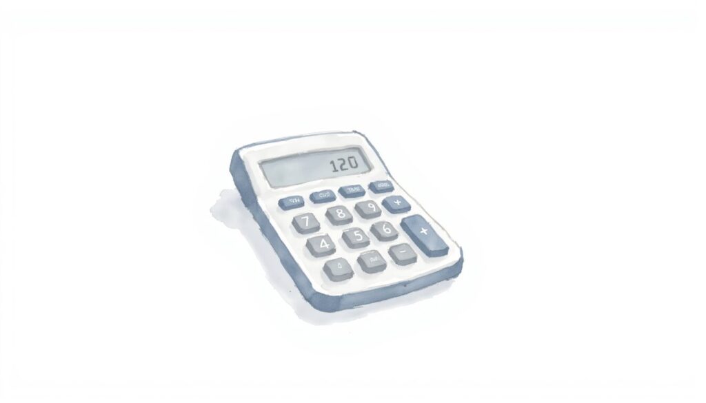 Replacement cost estimator shown by a close-up of a calculator.