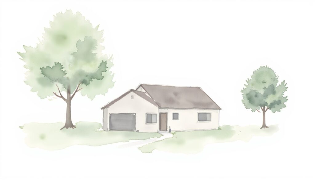 Replacement cost estimator shown by a home.