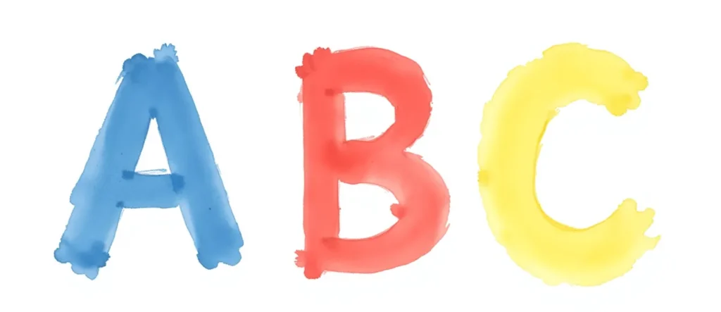 Insurance agency SEO growth shown with colorful letters A, B, and C.